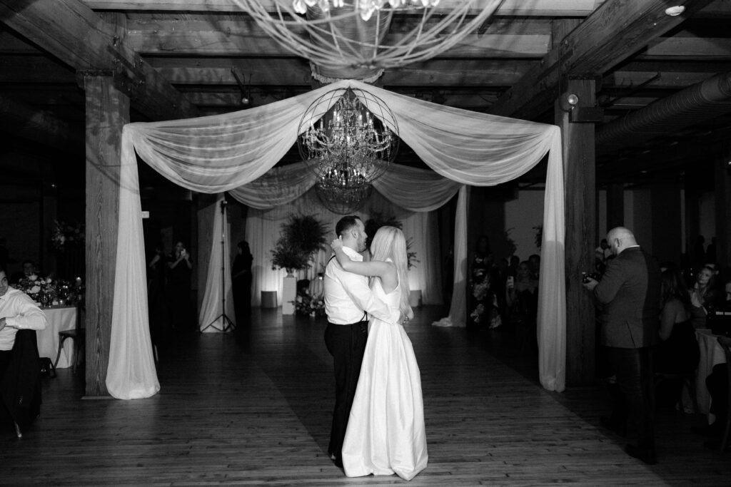 Wedding first dance at Bridgeport Art Center in Chicago.