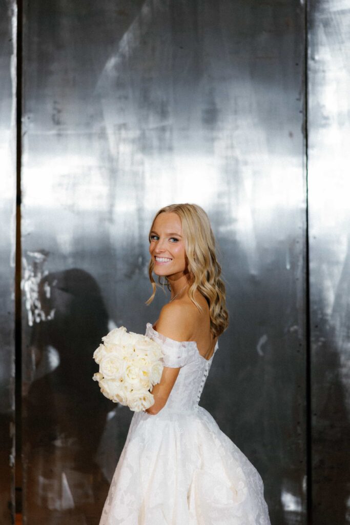 Bridal flash portraits at the Bridgeport Art Center.