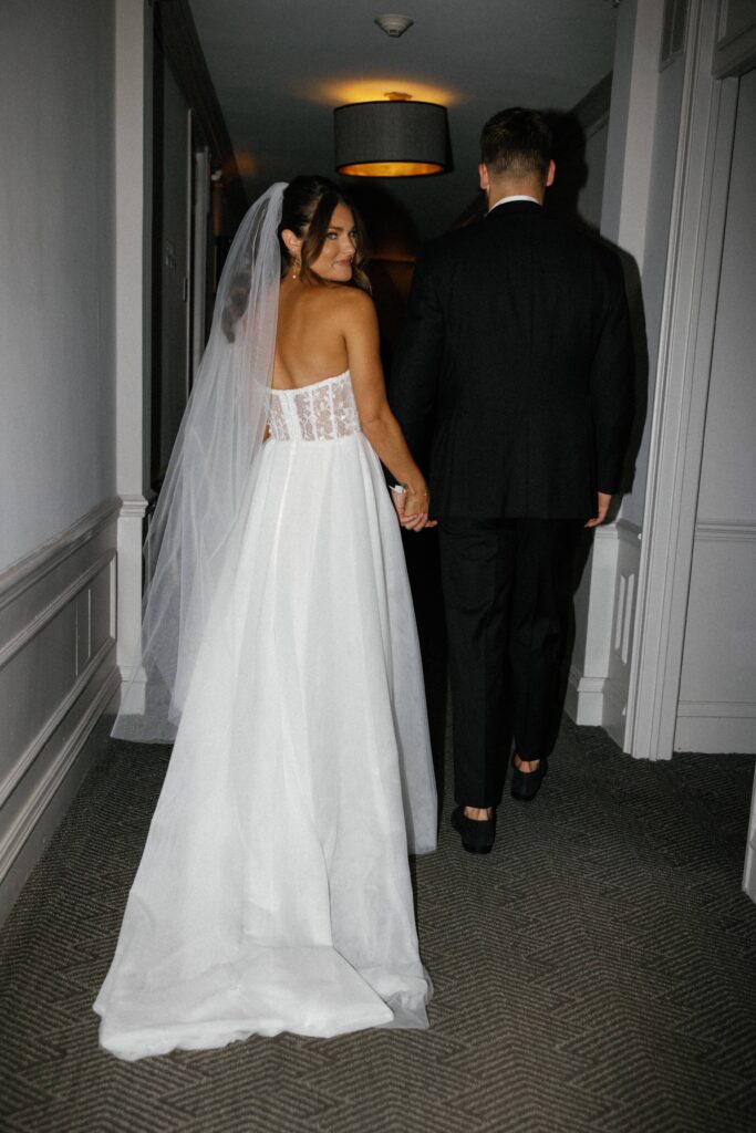 Bride and groom's before their Chicago wedding at Bridgeport Art Center.