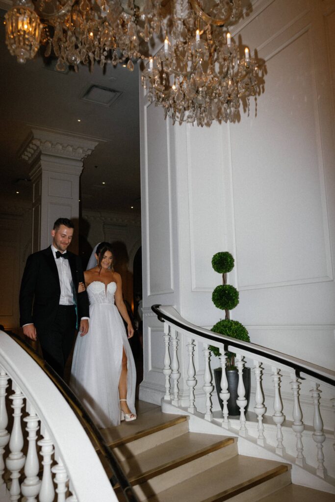 Bride and groom's flash portraits before their Chicago wedding at Bridgeport Art Center.