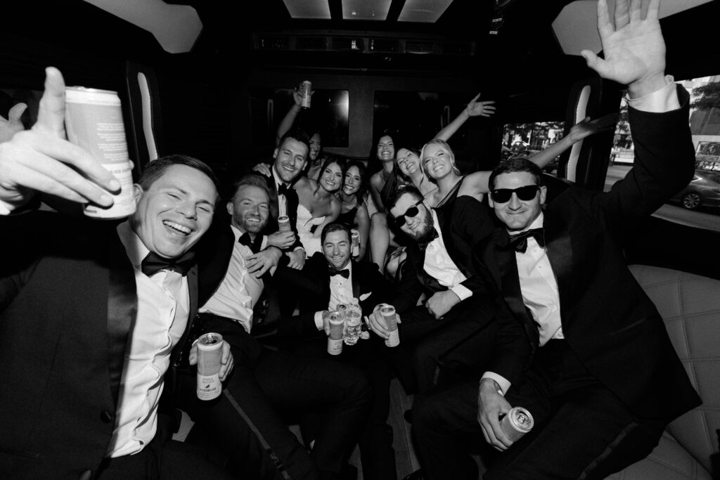 Chicago wedding party bus!