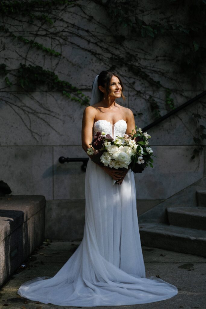 Editorial bridal wedding portraits in Chicago.