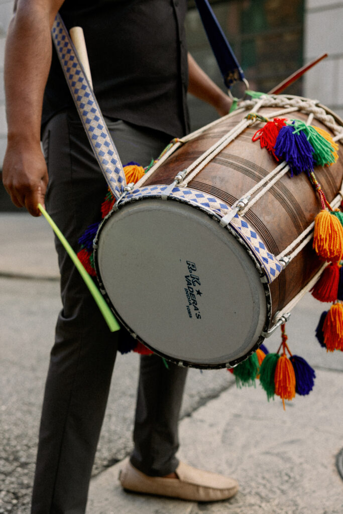 Baraat ceremony in downtown Chicago, Illinois