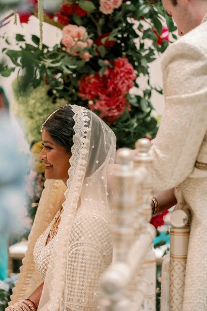 Bride at her Chicago Cultural Center wedding ceremony.