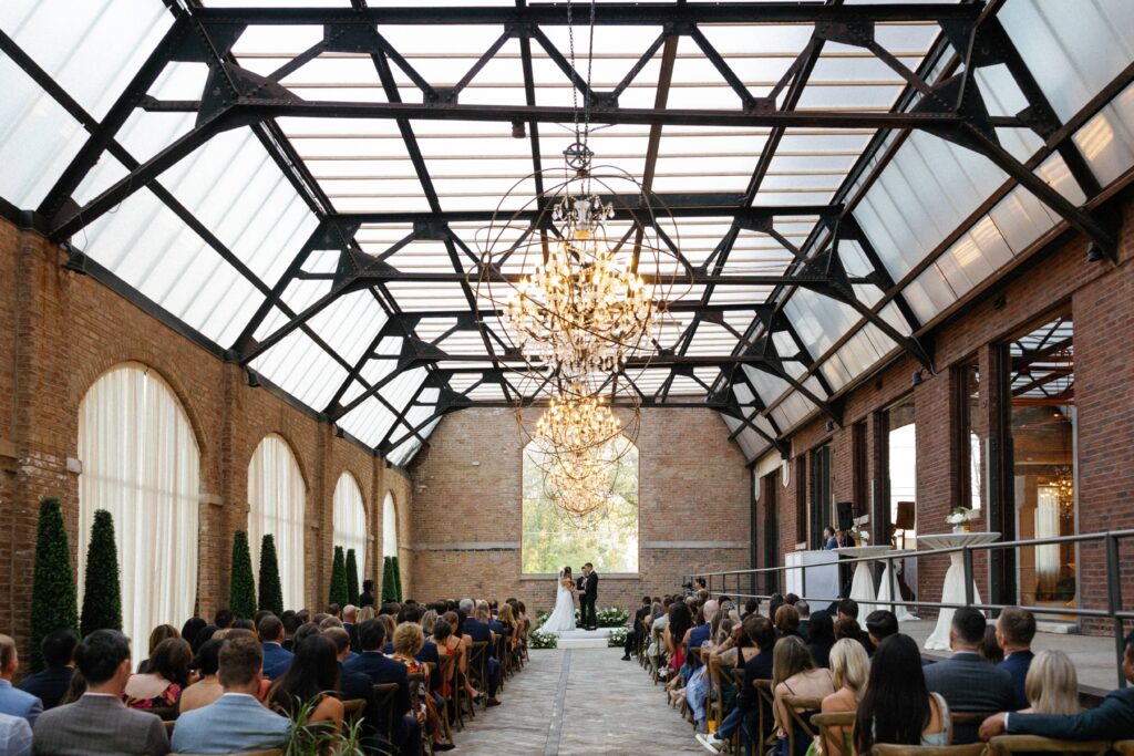 Bridgeport Art Center Chicago wedding ceremony.