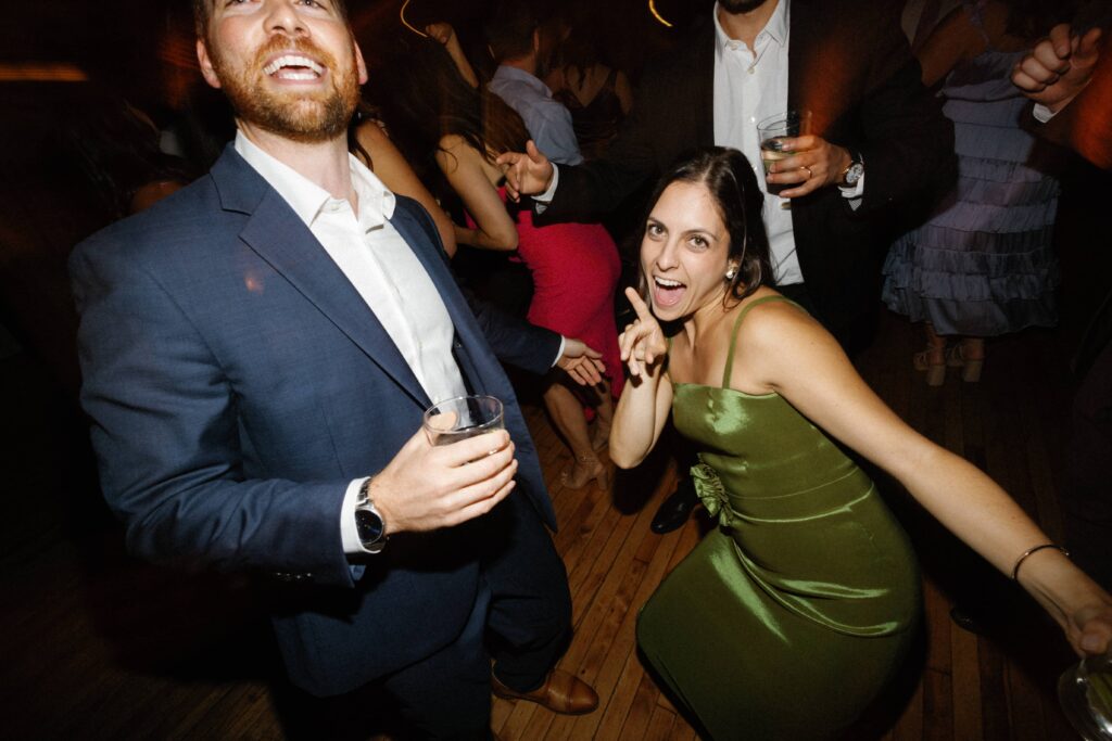 Dancing at the wedding reception in Bridgeport Art Center Chicago.