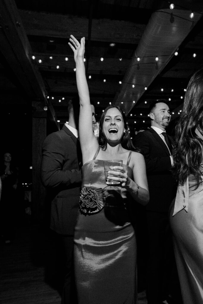 Dancing at the wedding reception in Bridgeport Art Center Chicago.