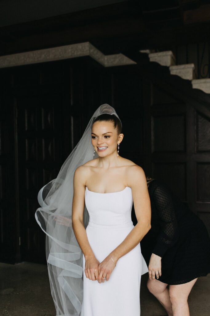 The bride gets ready at her Revel Space wedding suite.