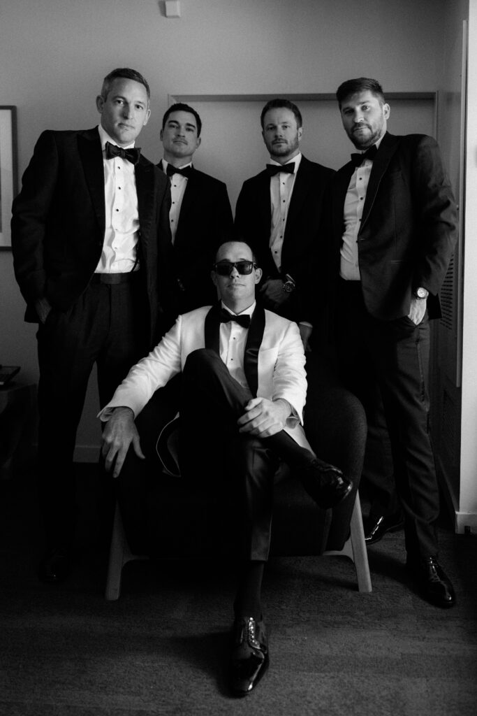 Groomsmen portrait at The Old Post Office