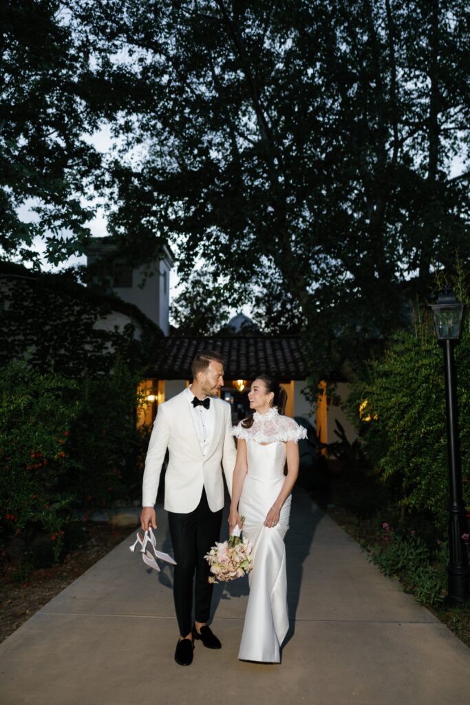Ojai Valley Inn wedding photo on flash