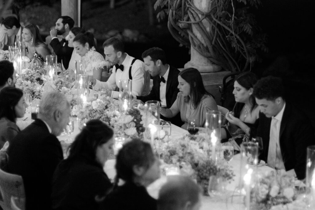 Intimate wedding reception at Ojai Valley Inn