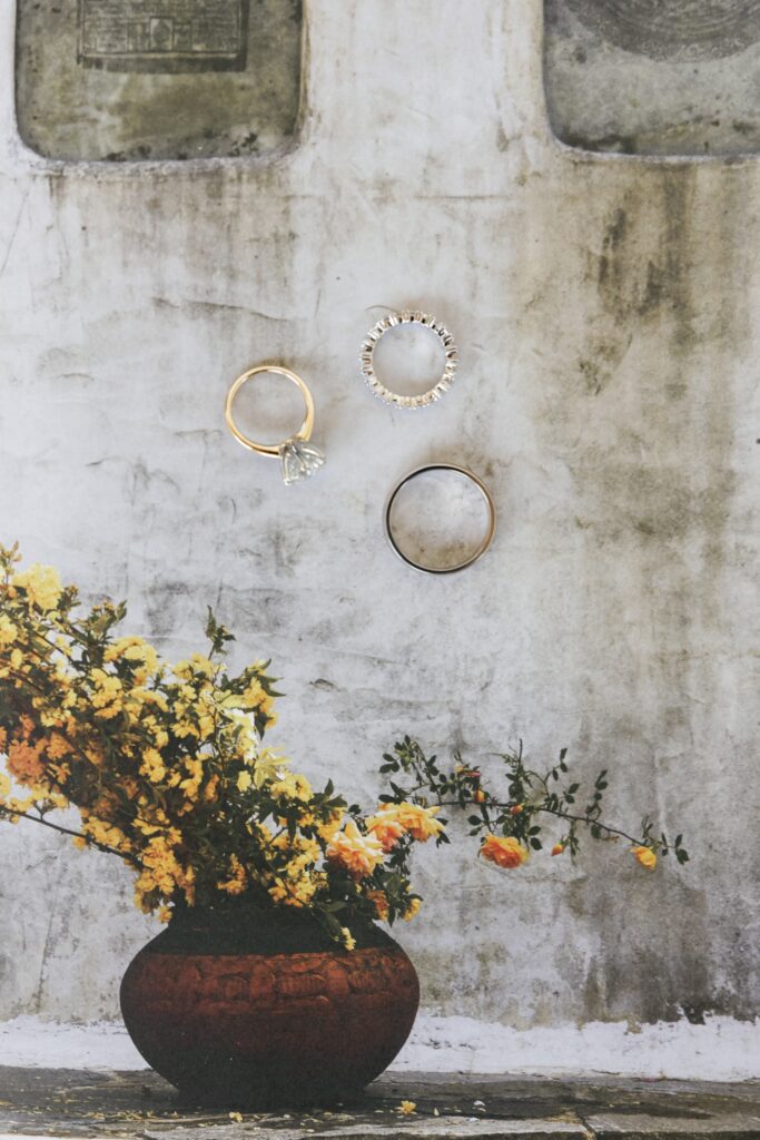 Wedding day details at Ojai Valley Inn